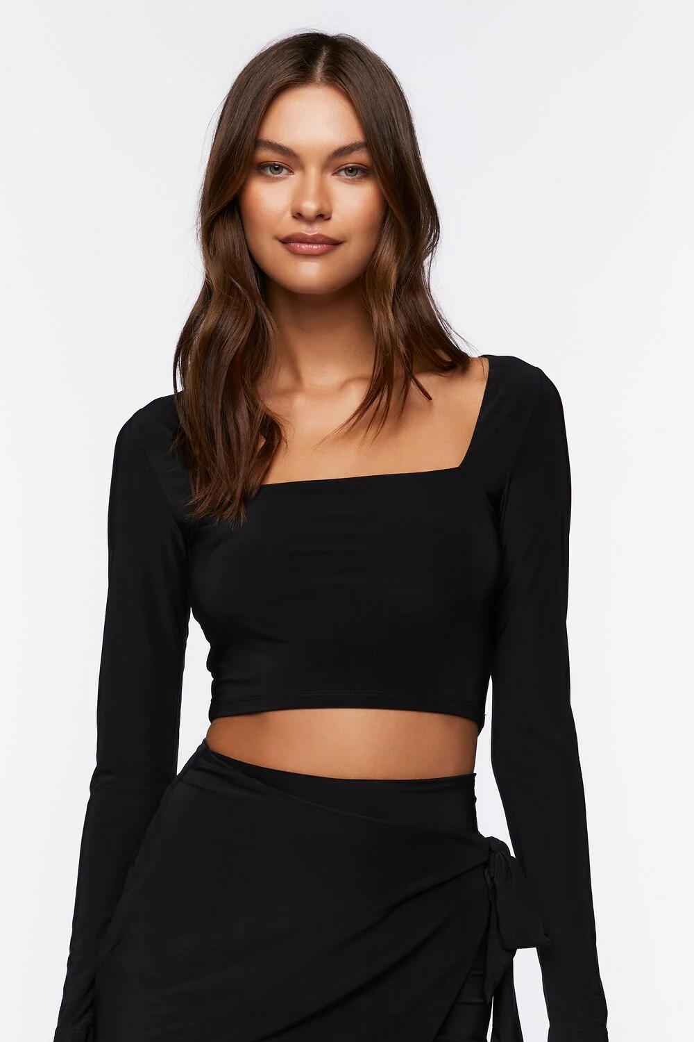 Crop Top & Wrap Midi Skirt Set - Image 5