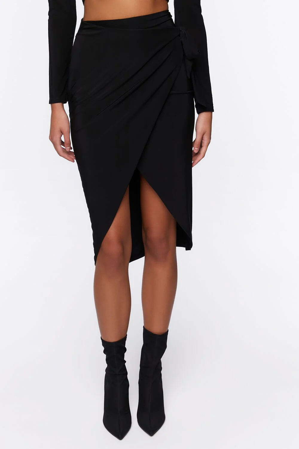 Crop Top & Wrap Midi Skirt Set - Image 6