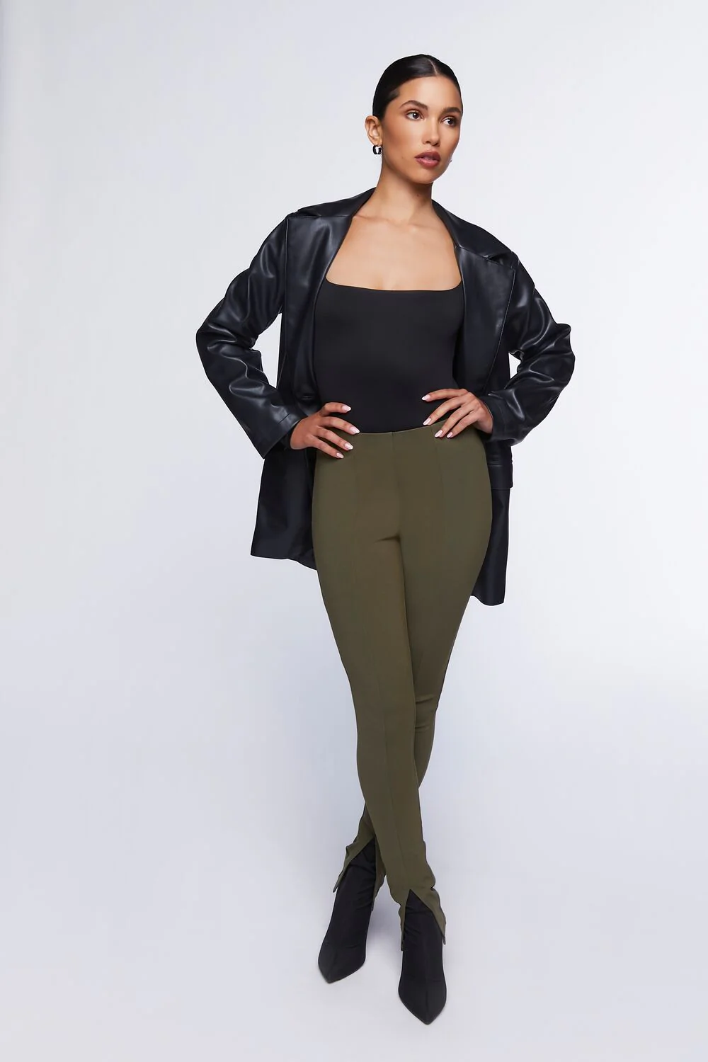 Split-Hem Skinny Pants - Image 2