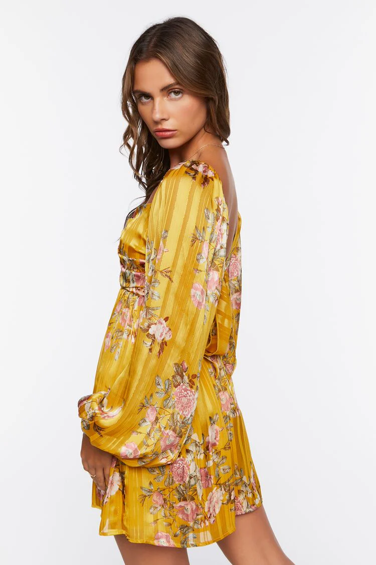 Floral Print Mini Dress - Image 2