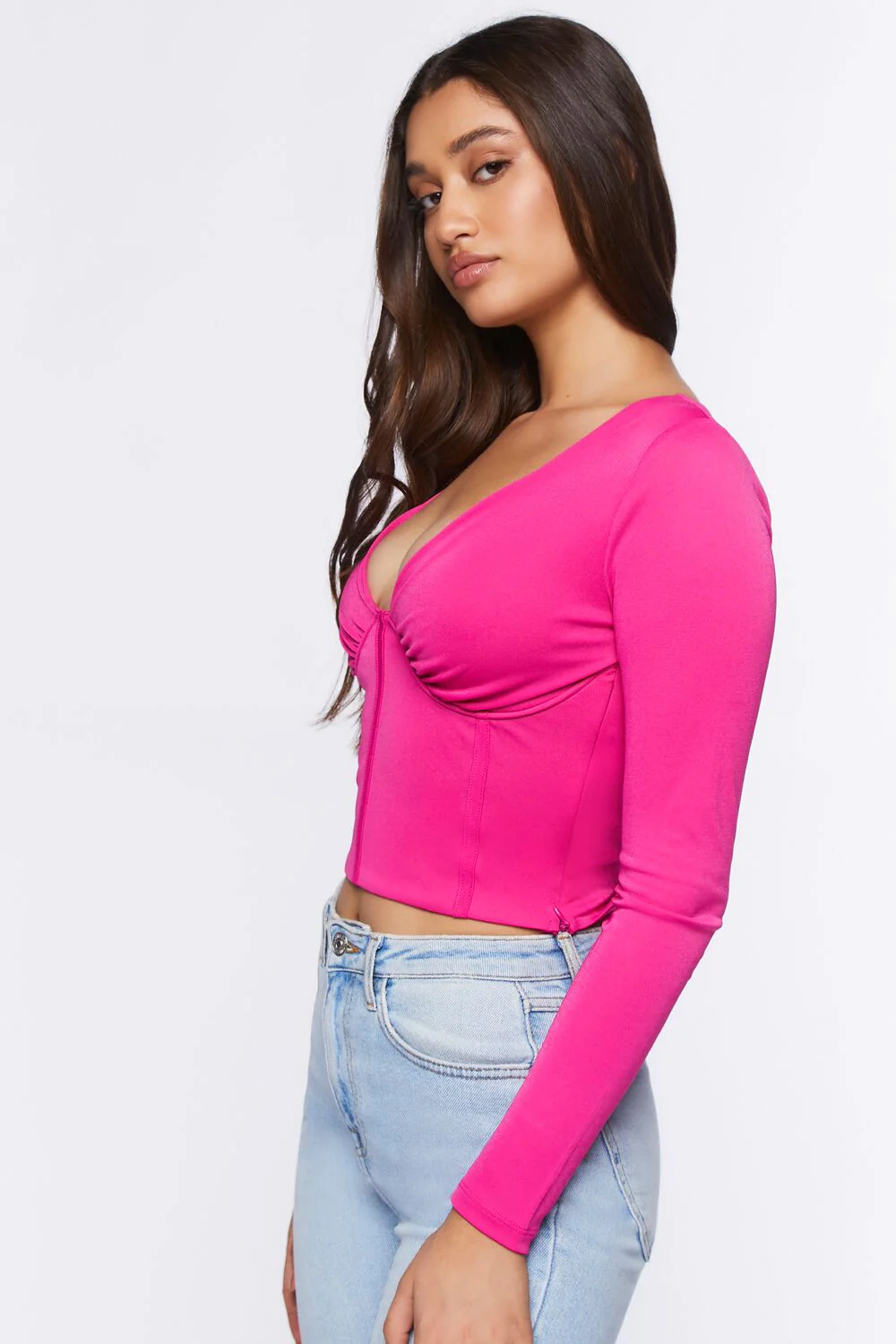 Plunging Bustier Crop Top - Image 2