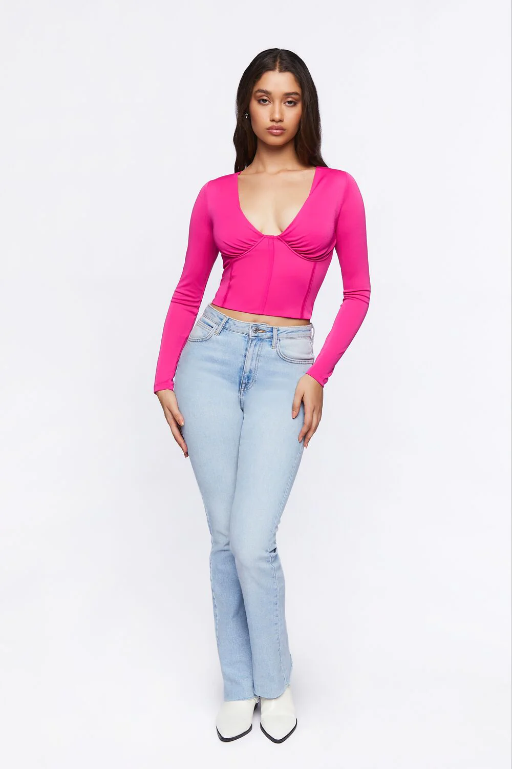Plunging Bustier Crop Top - Image 4
