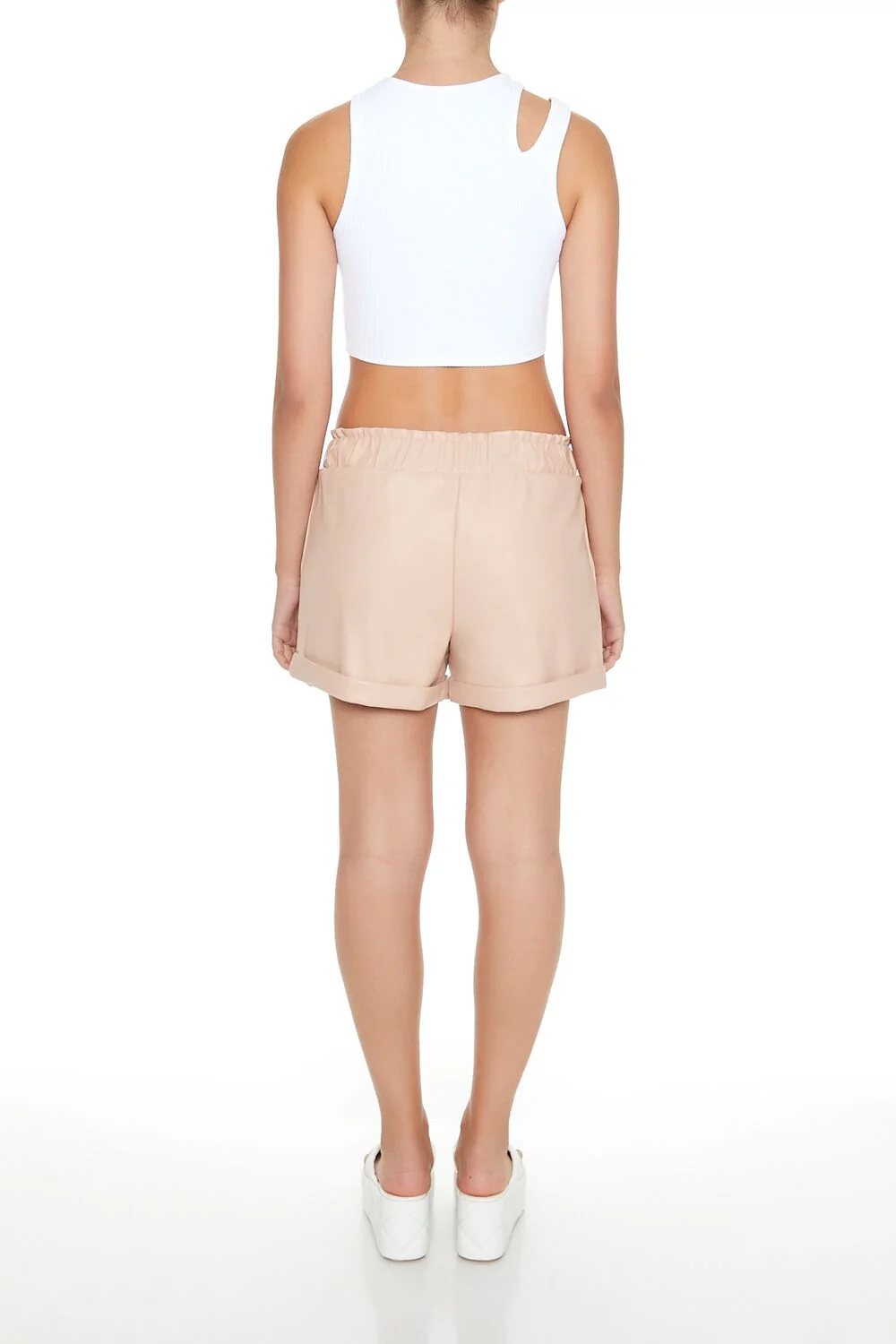 Faux Leather High-Waist Shorts - Image 8
