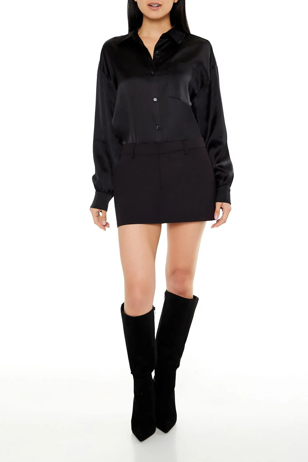 Oversized Satin Shirt - Image 2