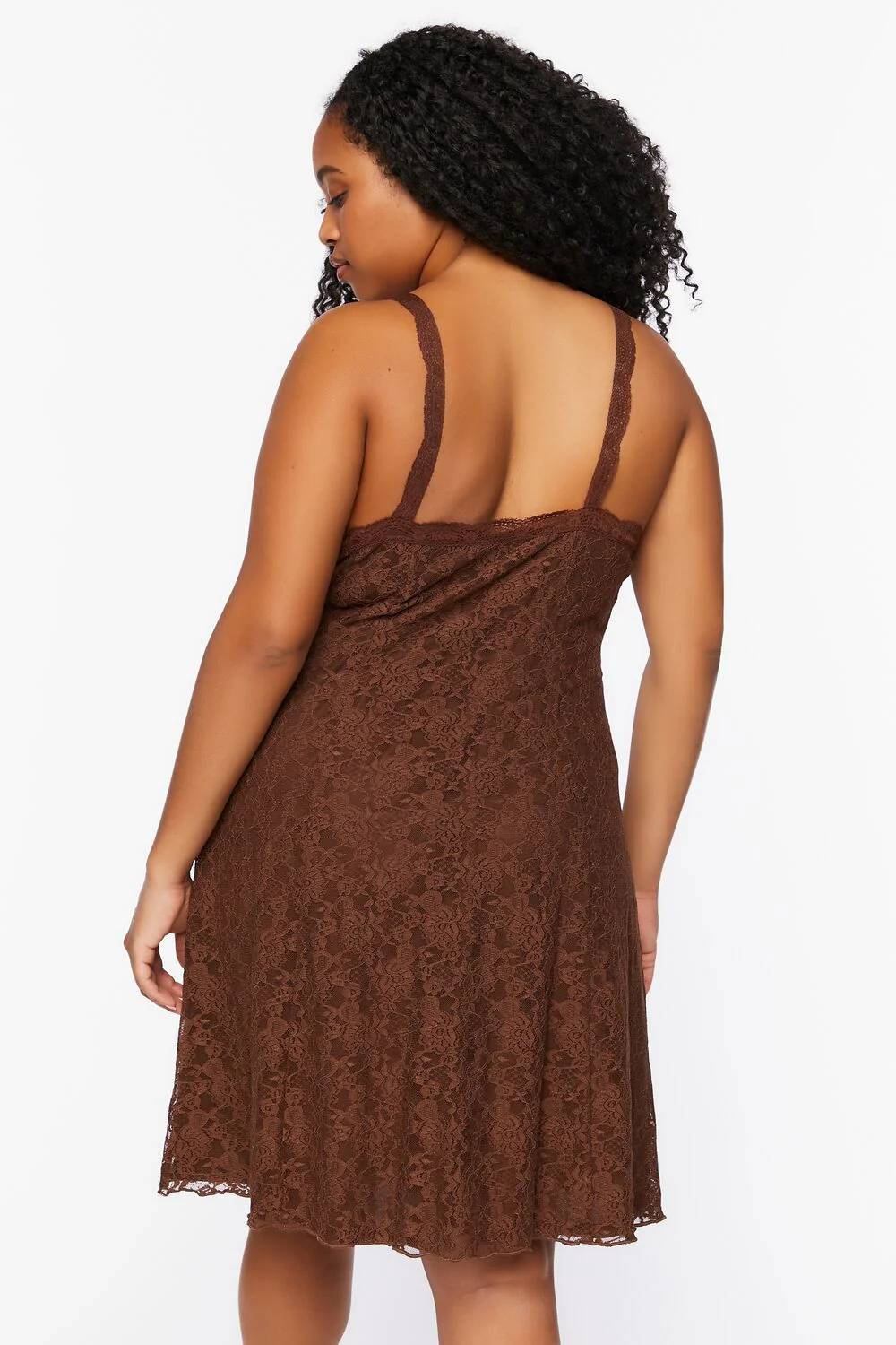 Plus Size Lace Cami Mini Dress - Image 3