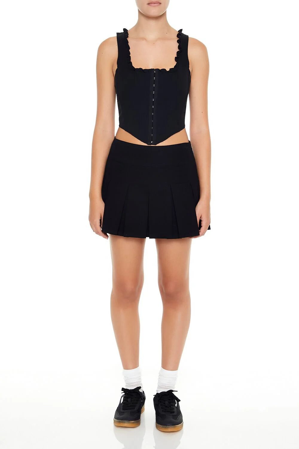 Ruffle-Trim Corset Crop Top - Image 2