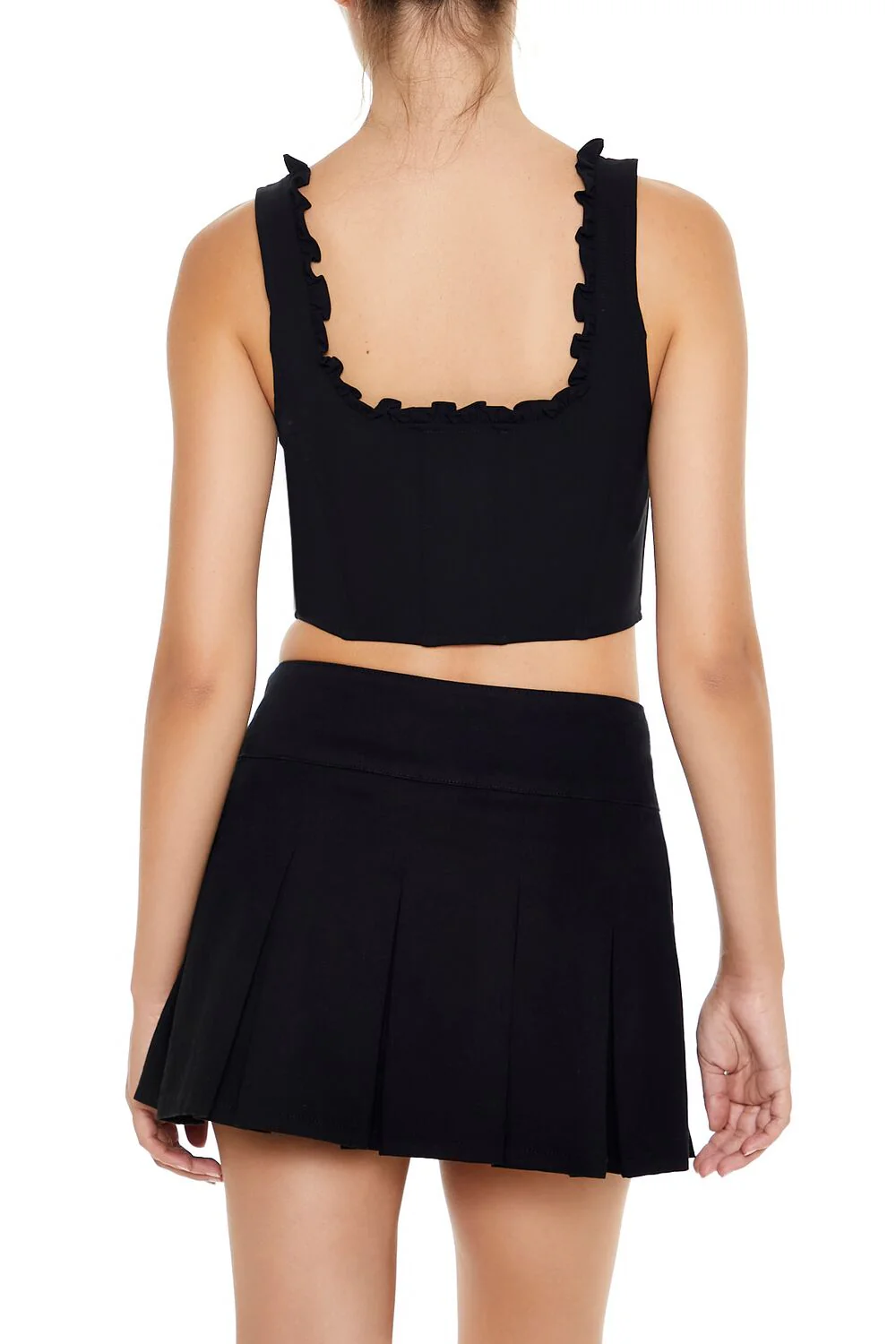 Ruffle-Trim Corset Crop Top - Image 5