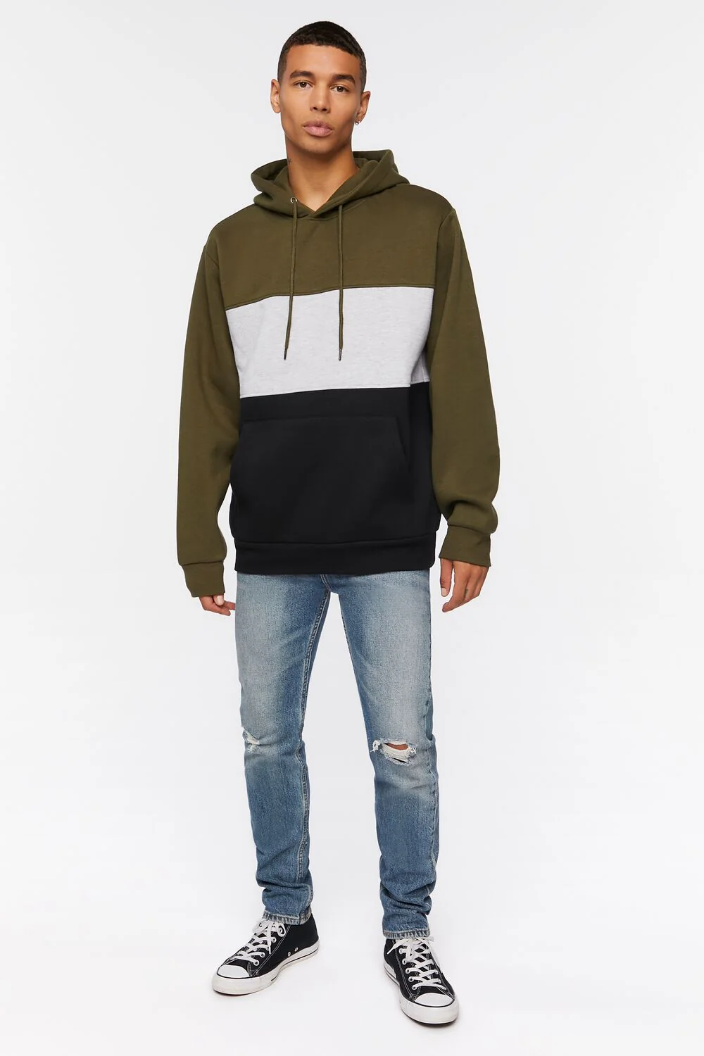 Fleece Colorblock Hoodie - Image 4