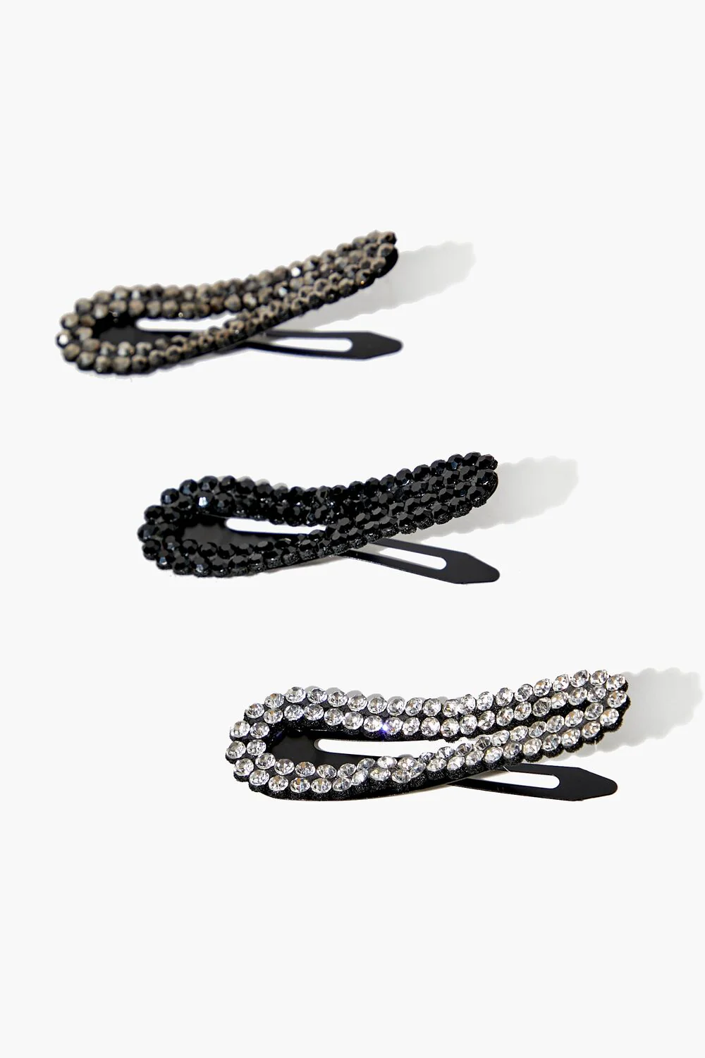 Rhinestone Snap Hair Clip Set - Image 2