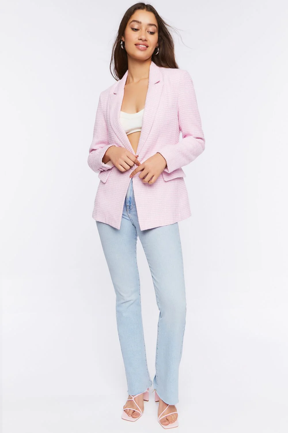 Notched Single-Breasted Blazer - Image 4