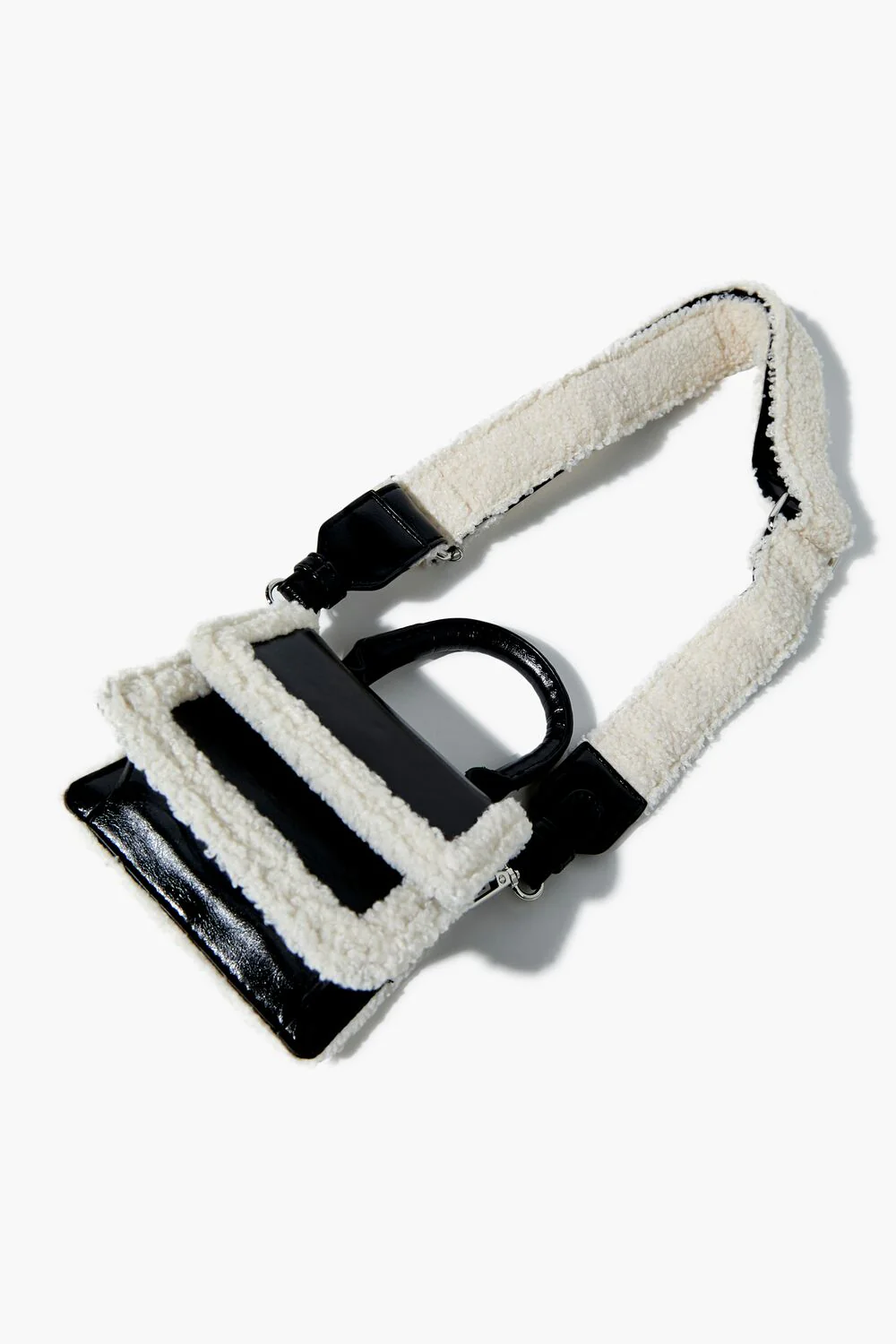 Faux Shearling-Trim Crossbody Bag - Image 2