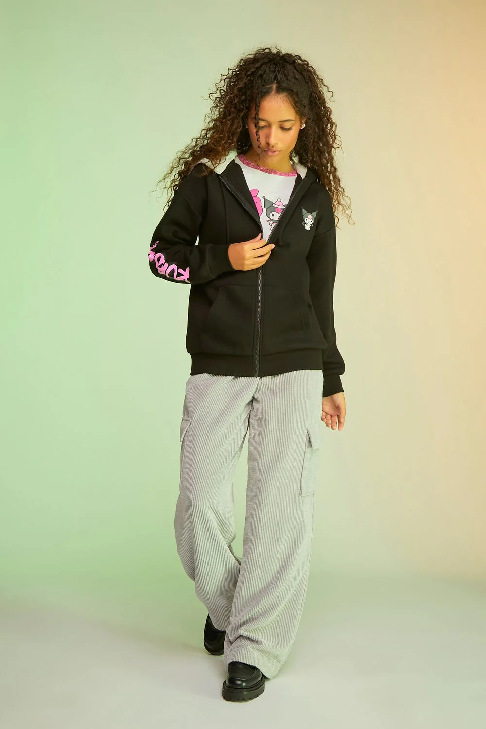 Hello Kitty & Friends Kuromi Fleece Hoodie - Image 4