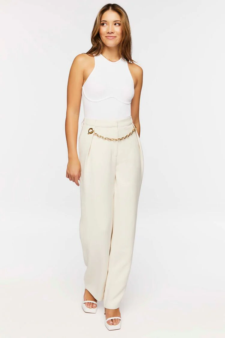Toggle Chain High-Rise Trousers - Image 7