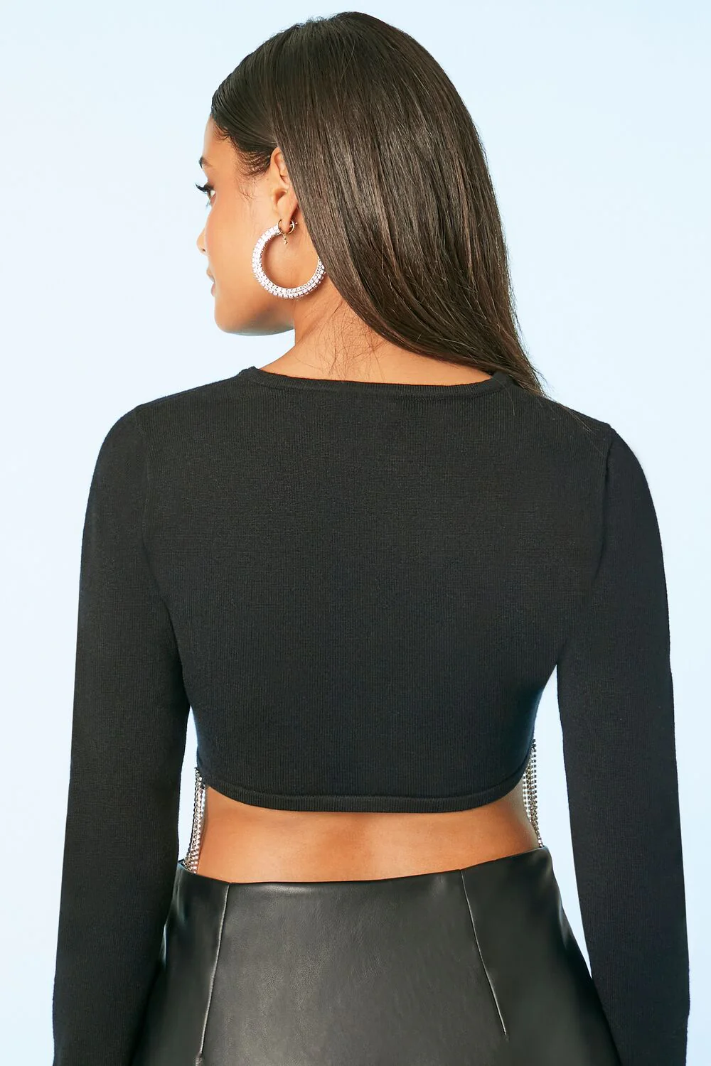 Rhinestone-Fringe Crop Top - Image 5