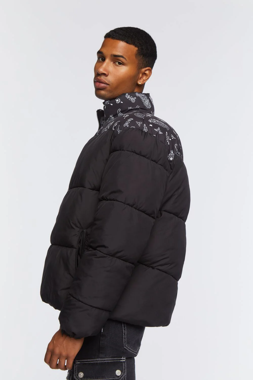 Paisley Print Puffer Jacket - Image 2