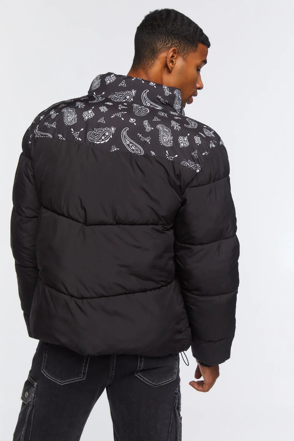 Paisley Print Puffer Jacket - Image 3