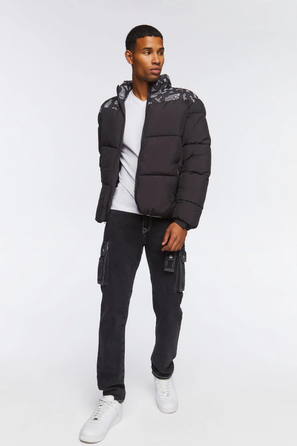Paisley Print Puffer Jacket - Image 4