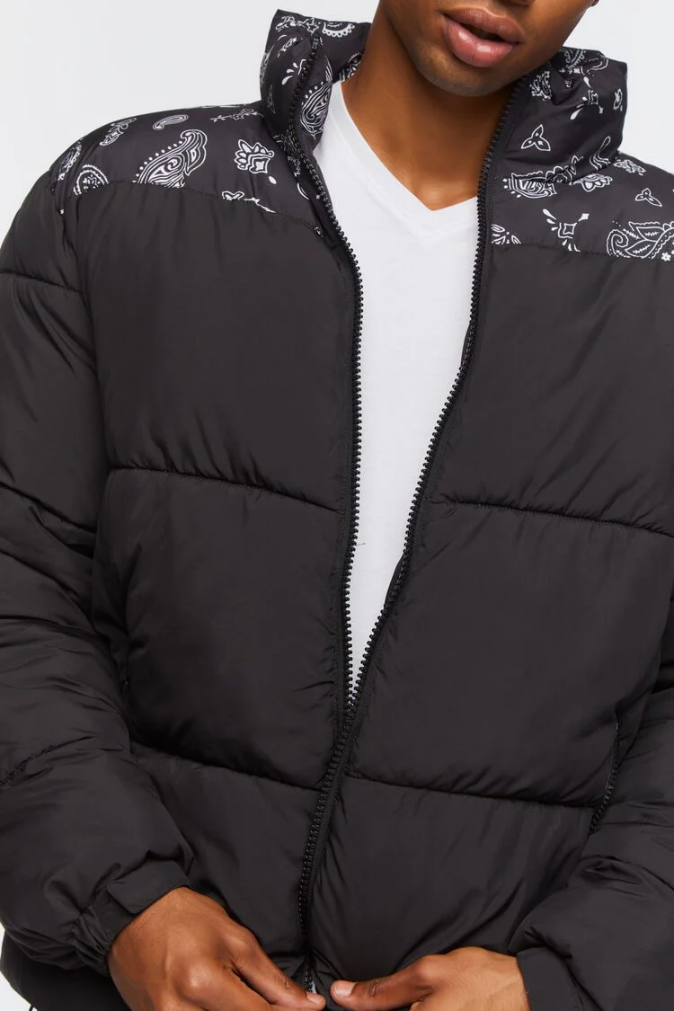 Paisley Print Puffer Jacket - Image 5