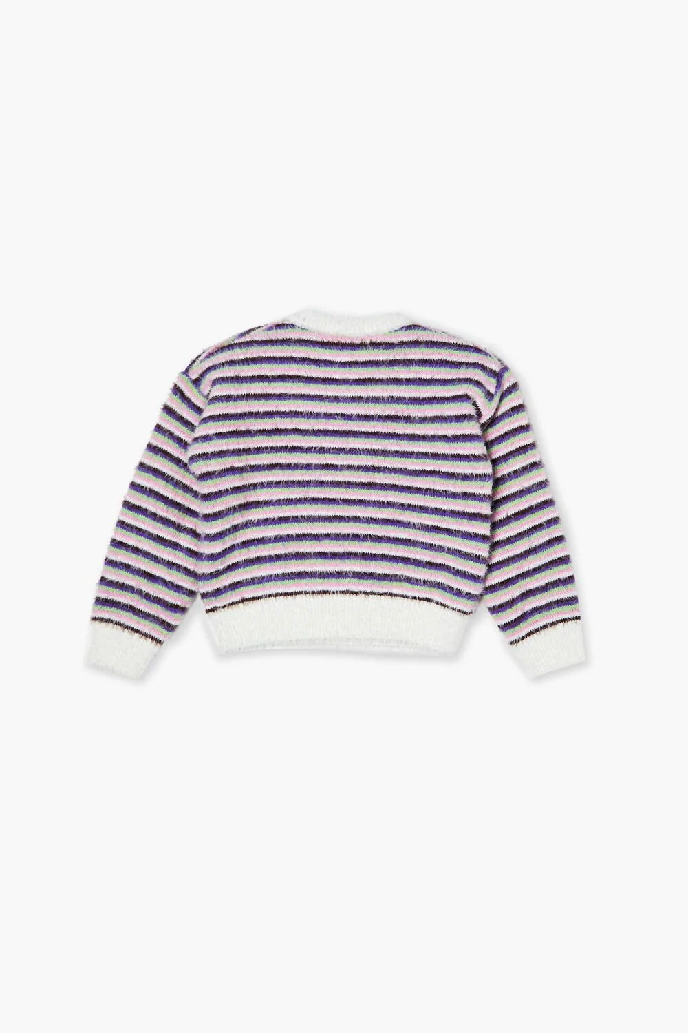 Girls Fuzzy Flower Graphic Sweater (Kids) - Image 2