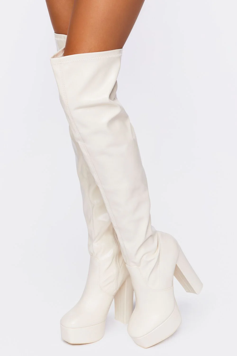 Faux Leather Over-the-Knee Boots - Image 2