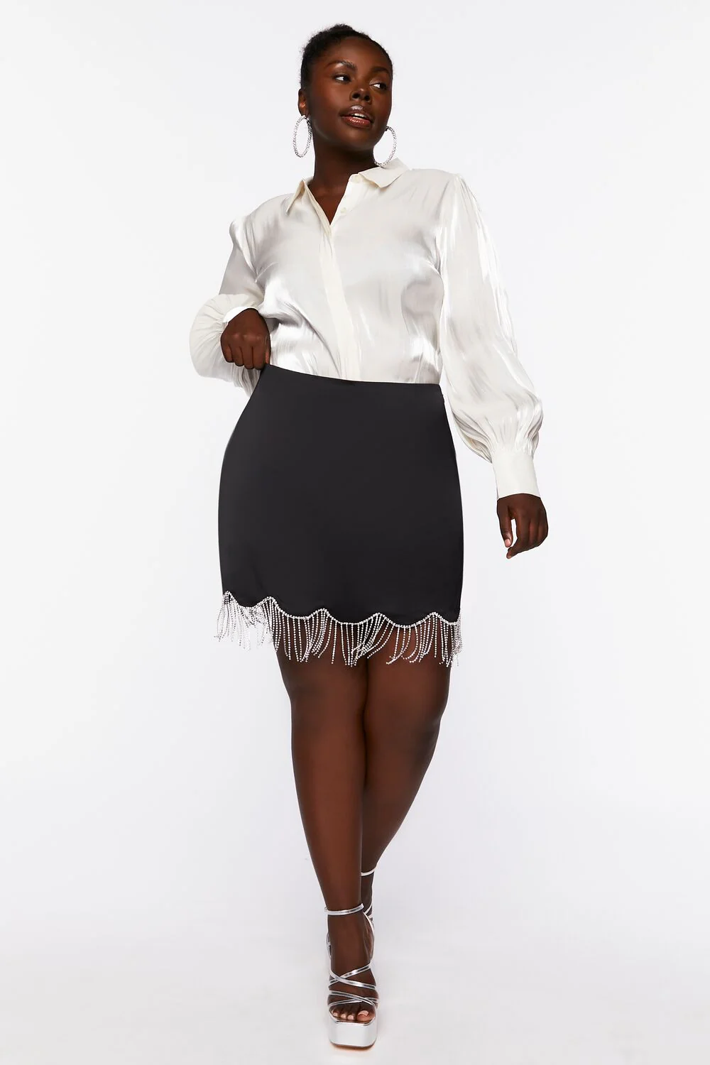 Plus Size Balloon-Sleeve Shirt - Image 4