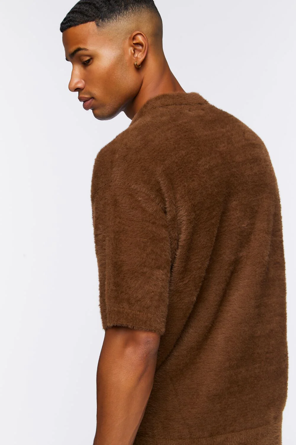 Fuzzy Knit Polo Shirt - Image 3