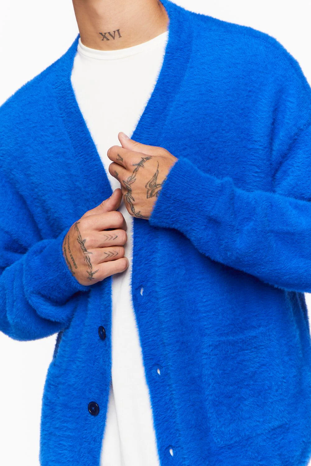 Fuzzy Knit Cardigan Sweater - Image 5