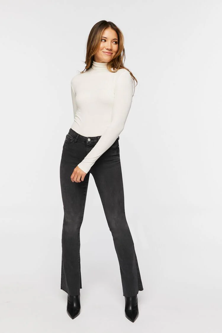Ribbed Turtleneck Long-Sleeve Top - Image 4