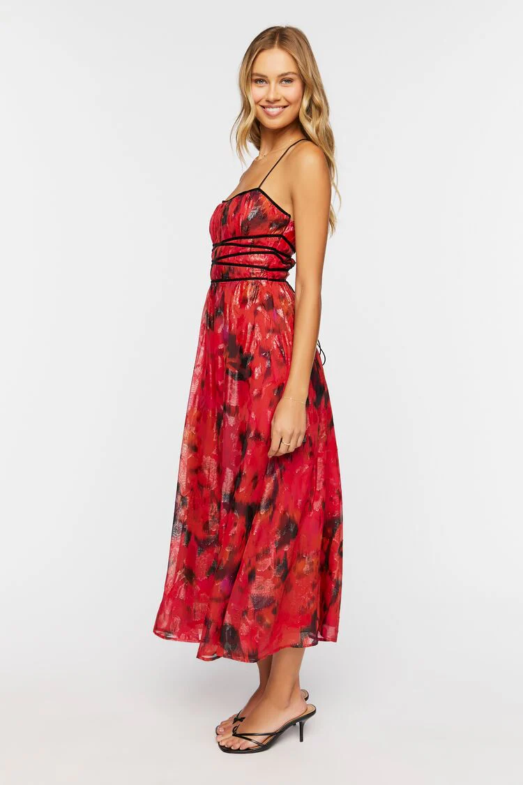 Floral Crisscross Cami Midi Dress - Image 2