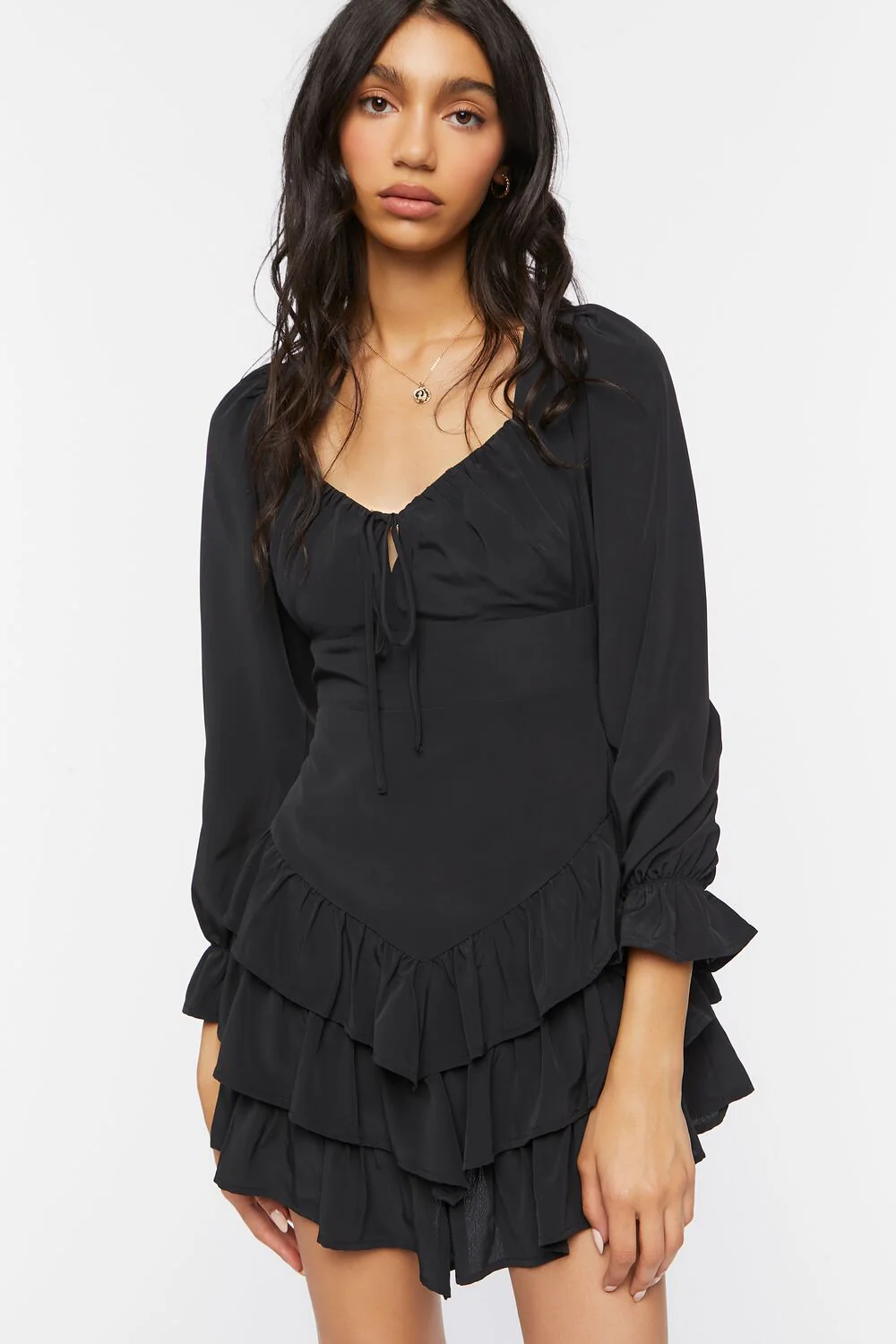 Tiered Ruffle Mini Dress - Image 4