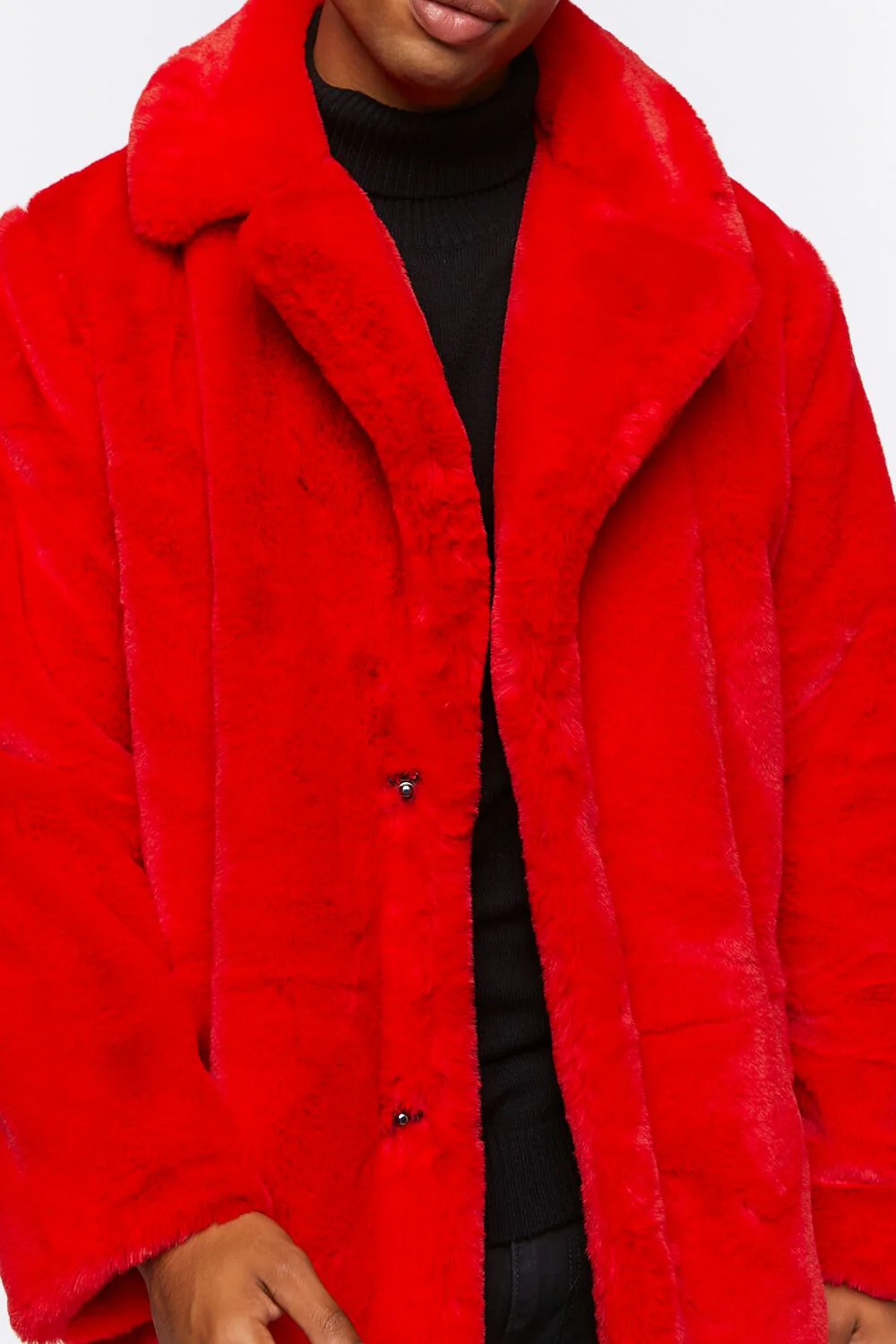 Faux Fur Longline Coat - Image 5