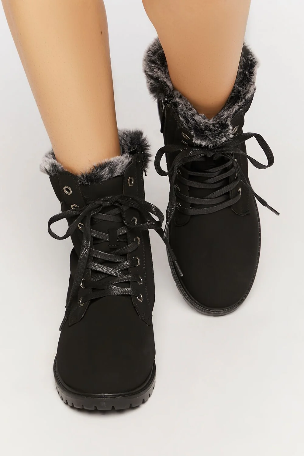 Faux Fur-Lined Ankle Booties - Image 4