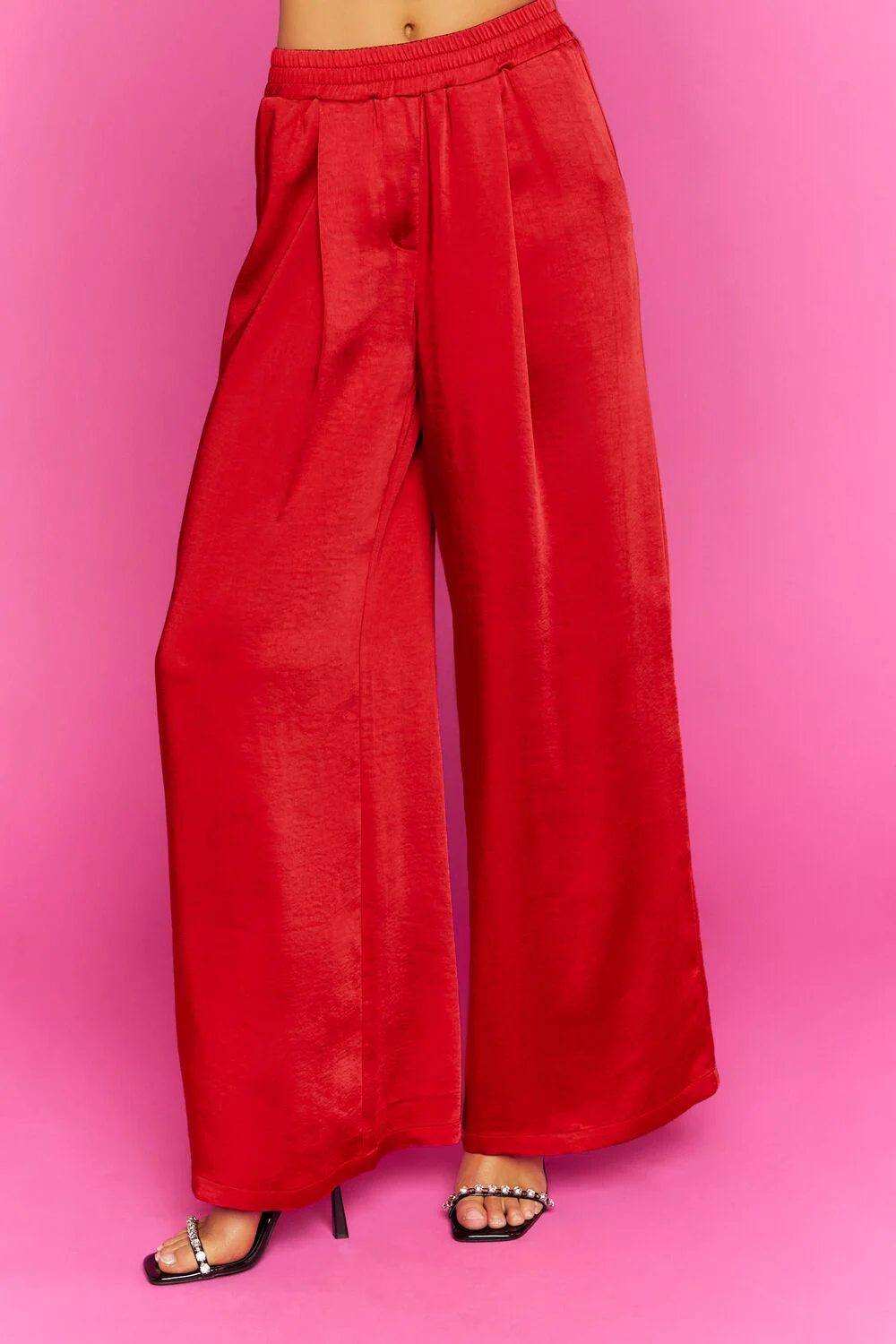 Satin Wide-Leg Pants - Image 2
