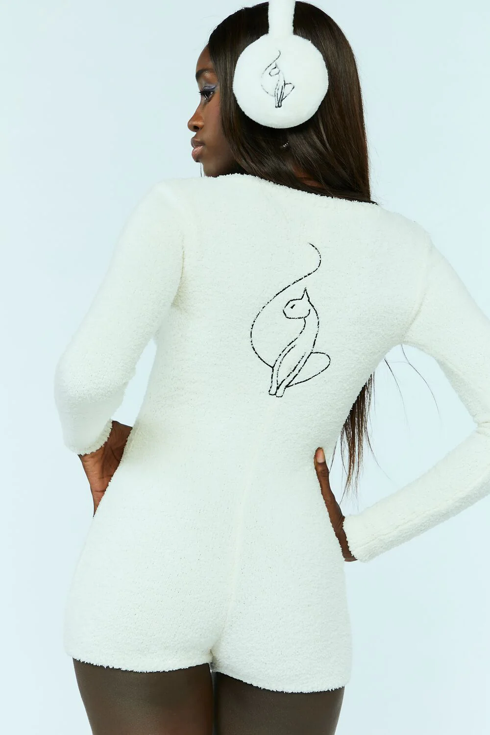 Baby Phat Fuzzy Lounge Romper - Image 3