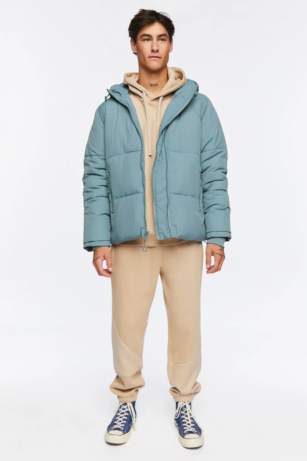 Zip-Up Hooded Puffer Jacket - Image 4