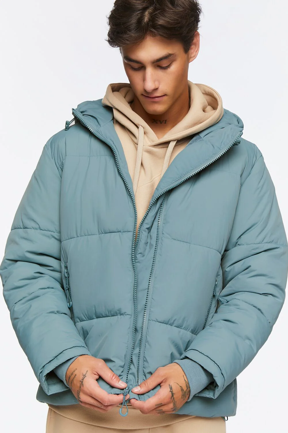 Zip-Up Hooded Puffer Jacket - Image 5