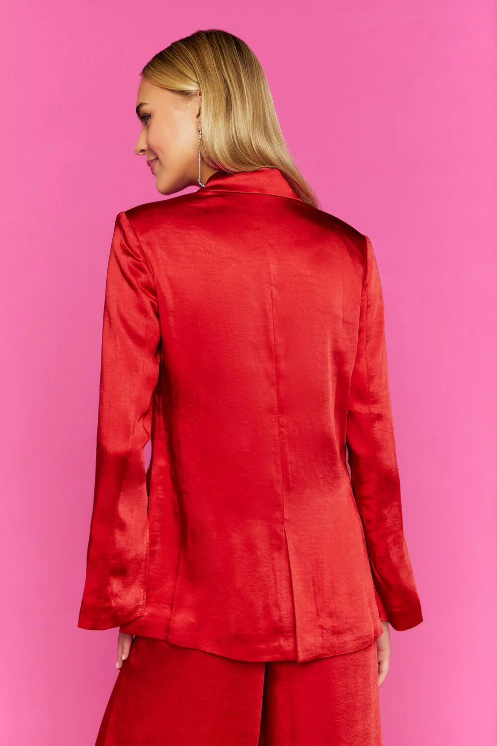 Satin Split-Sleeve Blazer - Image 3