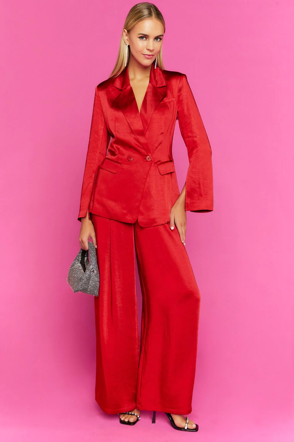 Satin Split-Sleeve Blazer - Image 4