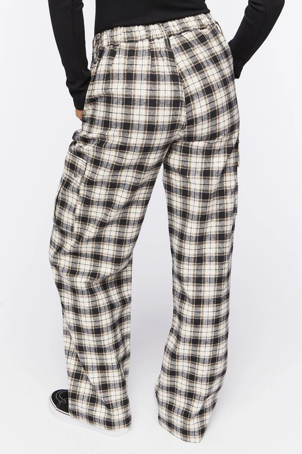 Plaid Wide-Leg Pants - Image 4