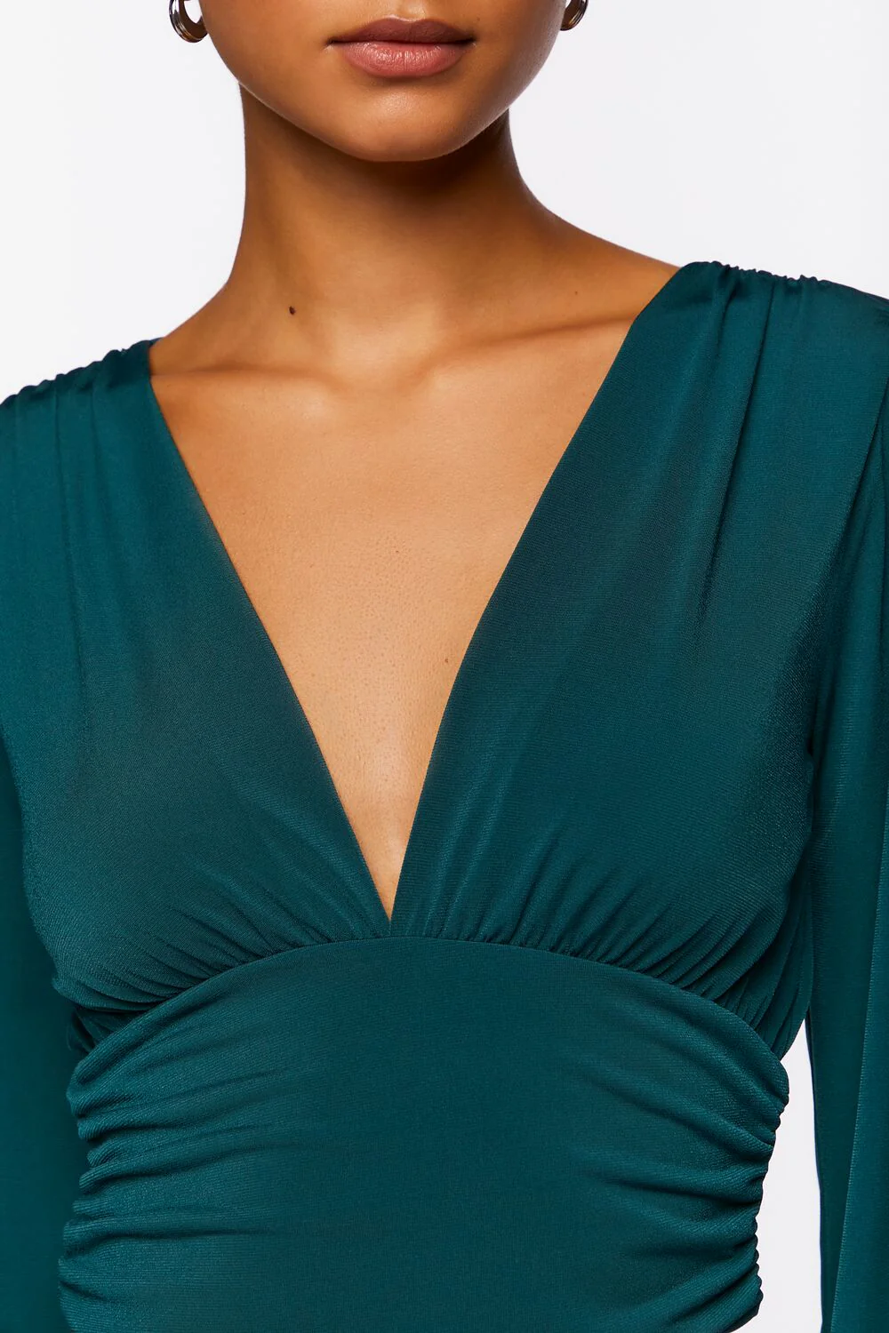 Plunging Shirred Crop Top - Image 5