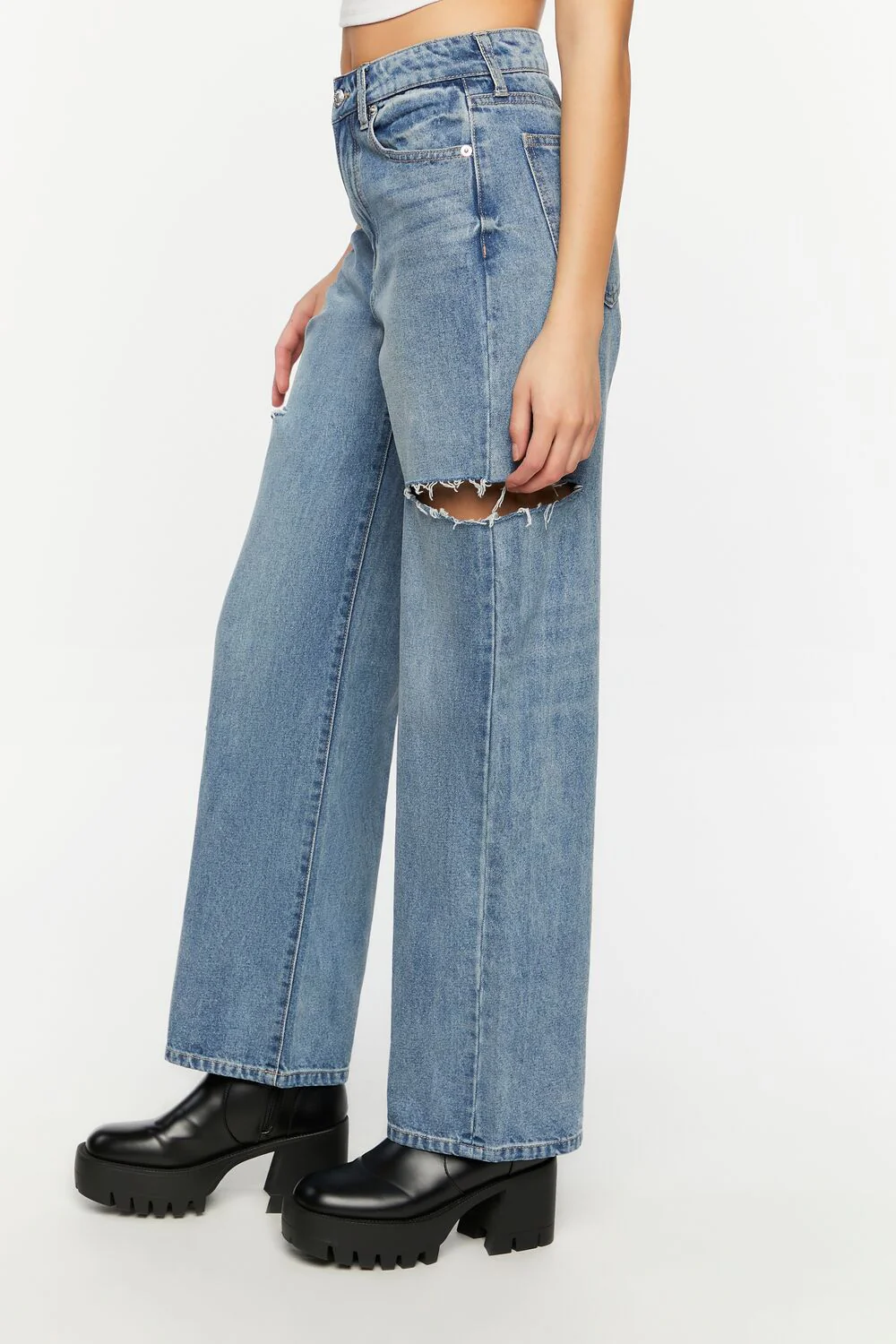 Split High-Rise 90s-Fit Jeans - Image 2