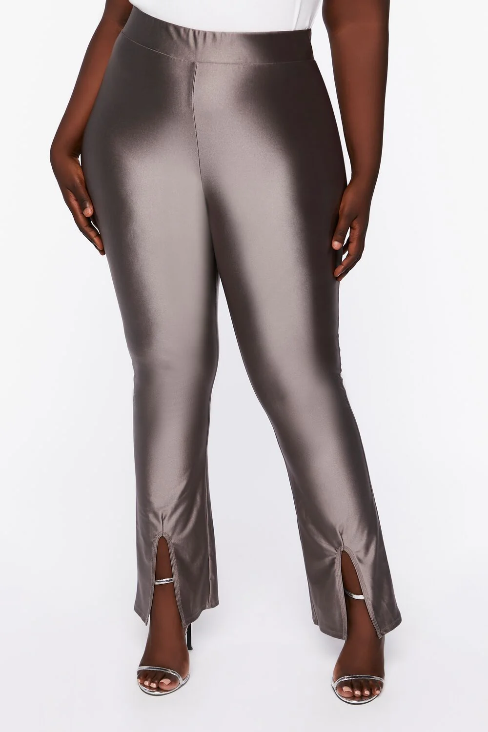Plus Size Split Hem Leggings - Image 2