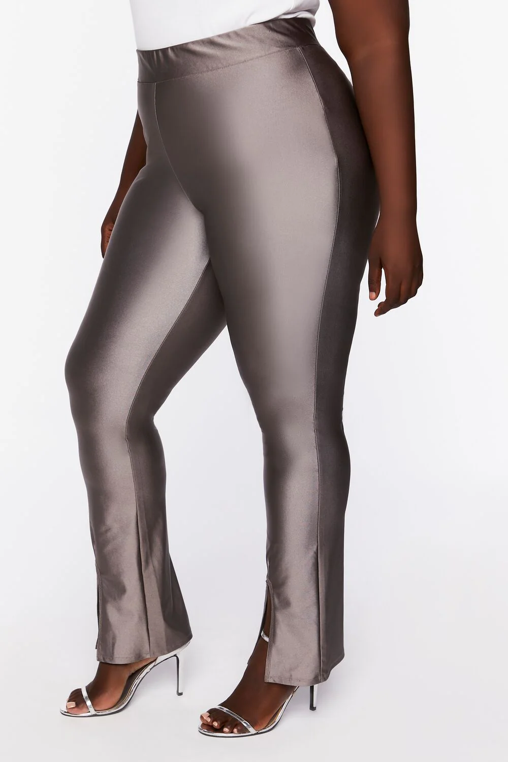 Plus Size Split Hem Leggings - Image 3