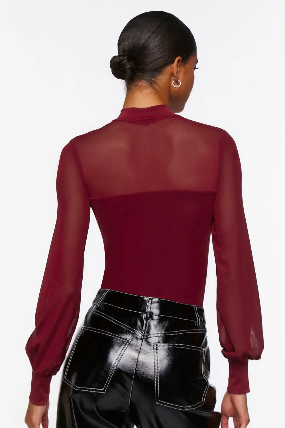 Sheer Illusion Neck Bodysuit - Image 3