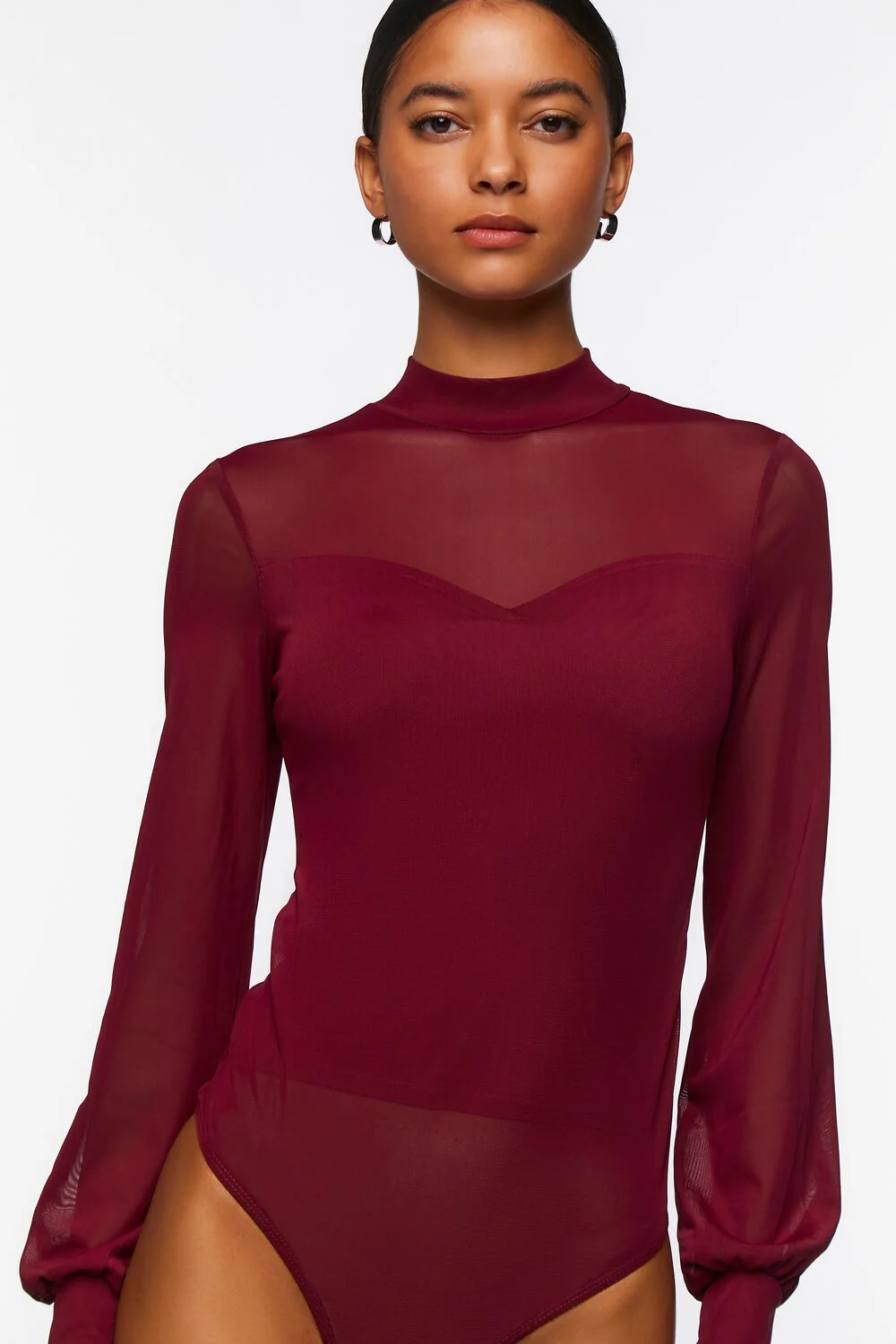 Sheer Illusion Neck Bodysuit - Image 5