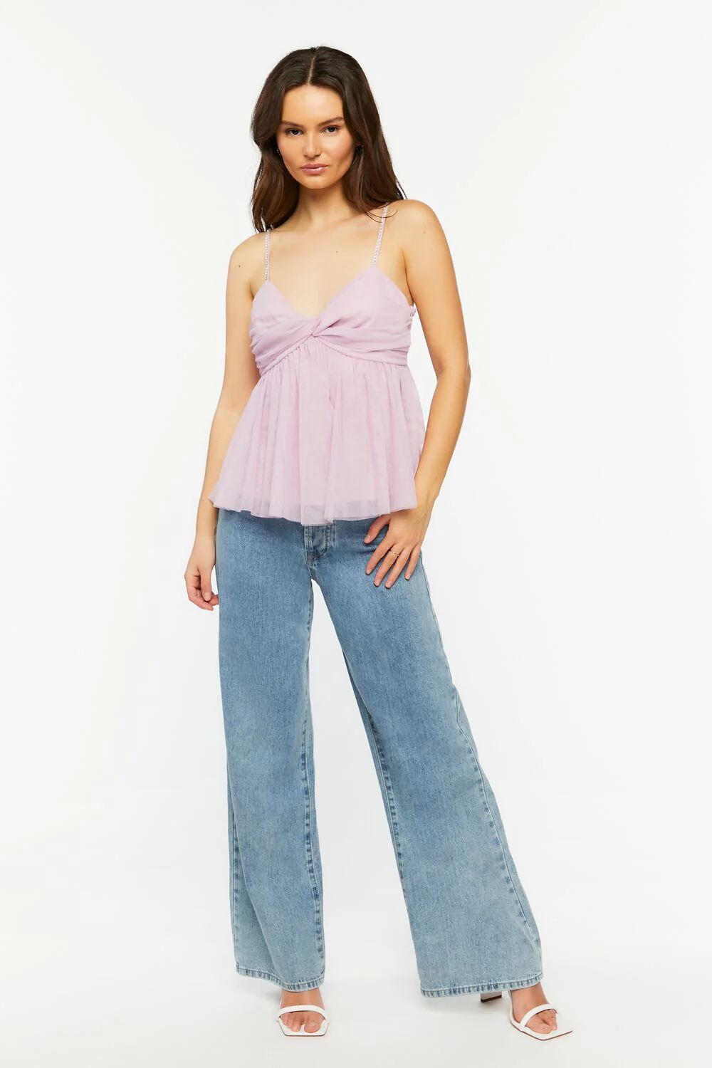 Rhinestone Twisted Babydoll Cami - Image 4
