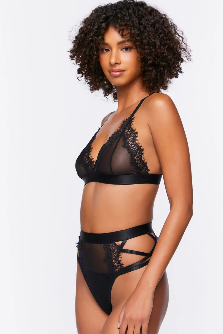 Lace Bra & Thong Lingerie Set - Image 2