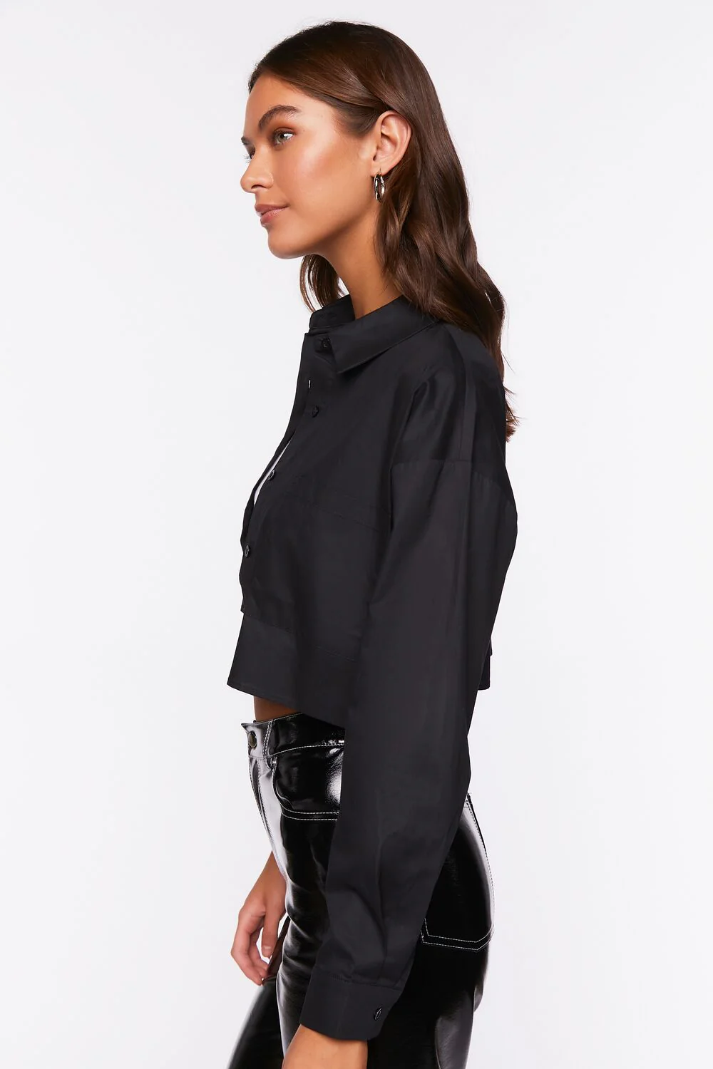 Cropped Drop-Sleeve Shirt - Image 2