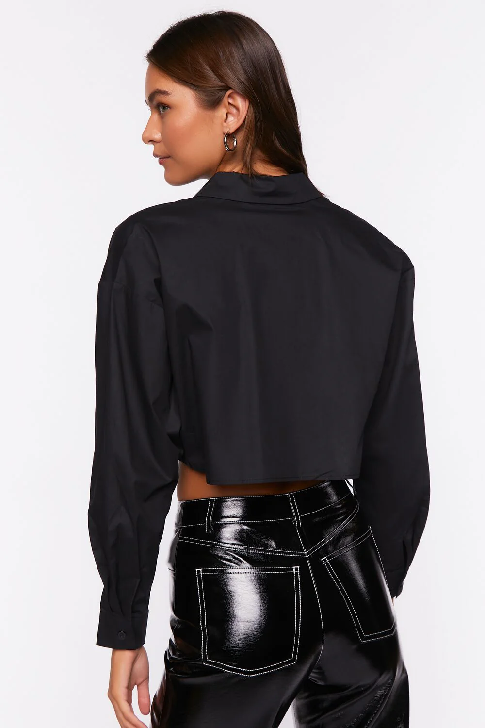 Cropped Drop-Sleeve Shirt - Image 3