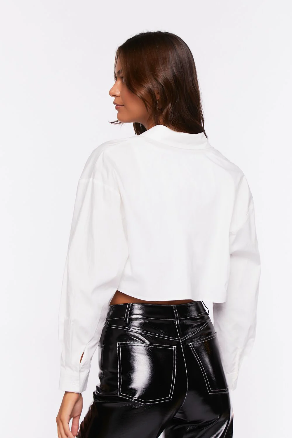 Cropped Drop-Sleeve Shirt - Image 8